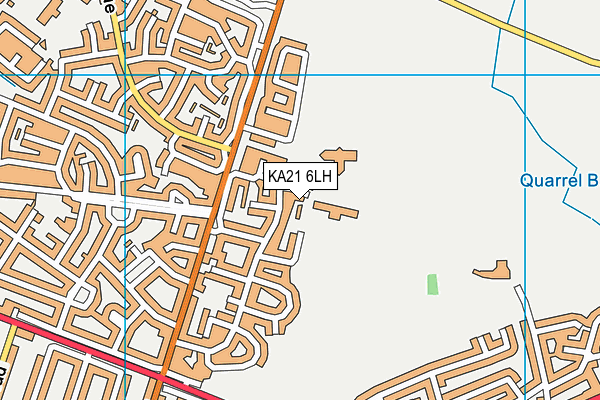 KA21 6LH map - OS VectorMap District (Ordnance Survey)