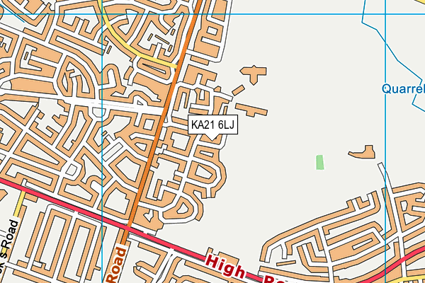 KA21 6LJ map - OS VectorMap District (Ordnance Survey)