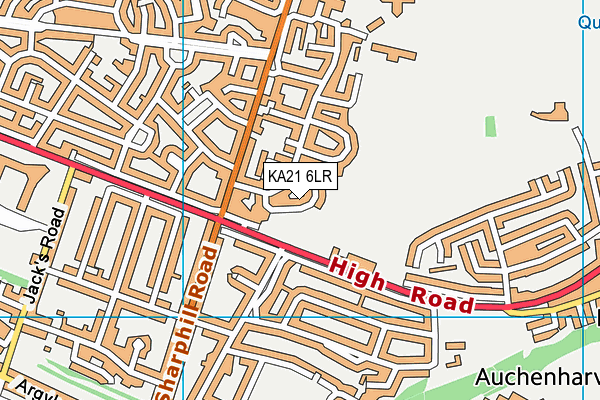 KA21 6LR map - OS VectorMap District (Ordnance Survey)