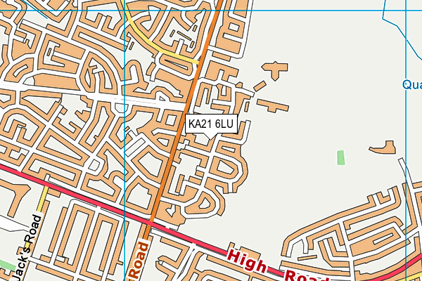 KA21 6LU map - OS VectorMap District (Ordnance Survey)