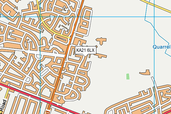KA21 6LX map - OS VectorMap District (Ordnance Survey)