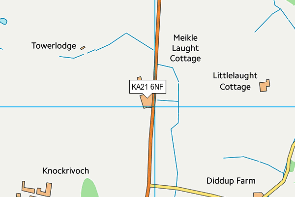 KA21 6NF map - OS VectorMap District (Ordnance Survey)