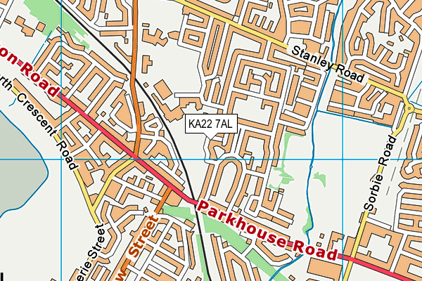 KA22 7AL map - OS VectorMap District (Ordnance Survey)
