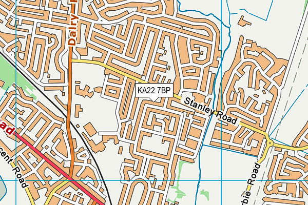 KA22 7BP map - OS VectorMap District (Ordnance Survey)