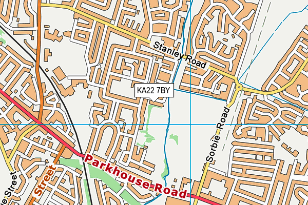 KA22 7BY map - OS VectorMap District (Ordnance Survey)