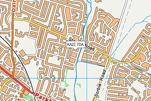 KA22 7DA map - OS VectorMap District (Ordnance Survey)