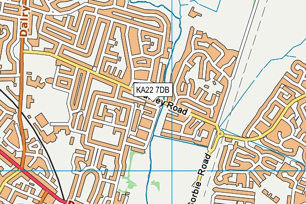 KA22 7DB map - OS VectorMap District (Ordnance Survey)