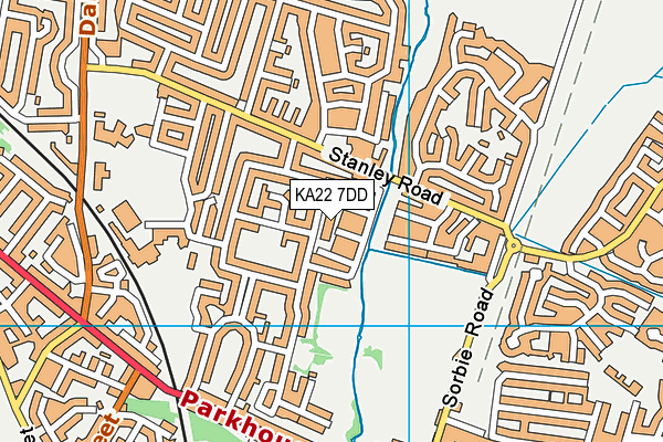 KA22 7DD map - OS VectorMap District (Ordnance Survey)