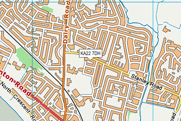 KA22 7DH map - OS VectorMap District (Ordnance Survey)