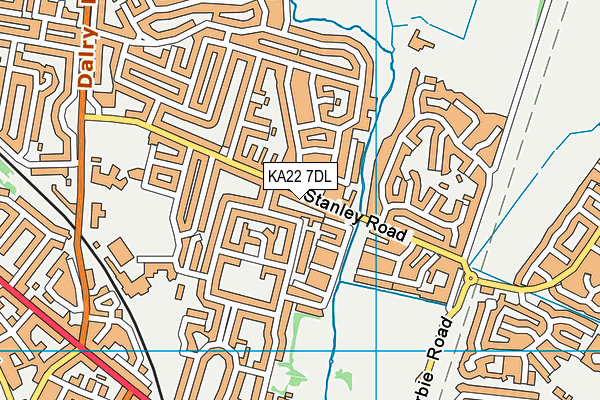 KA22 7DL map - OS VectorMap District (Ordnance Survey)