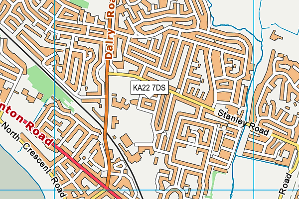 KA22 7DS map - OS VectorMap District (Ordnance Survey)