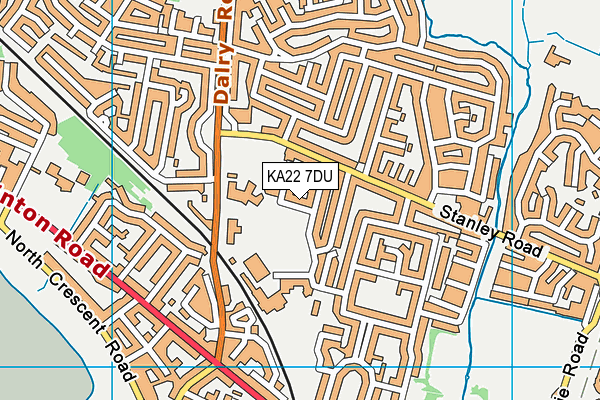 KA22 7DU map - OS VectorMap District (Ordnance Survey)