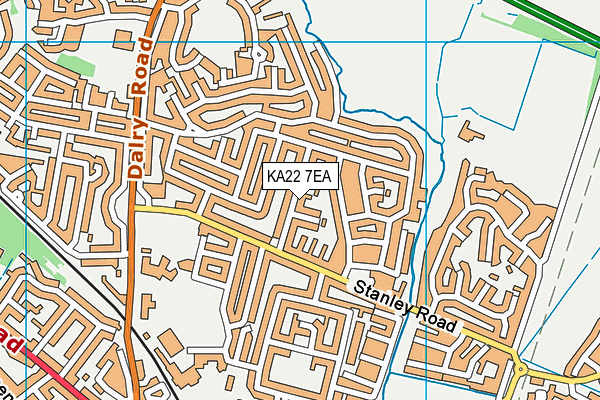 KA22 7EA map - OS VectorMap District (Ordnance Survey)