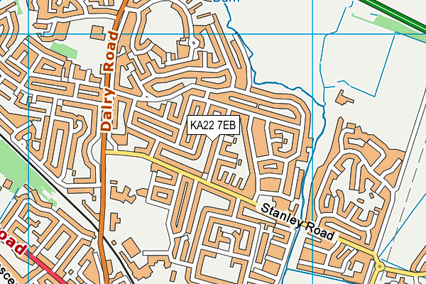 KA22 7EB map - OS VectorMap District (Ordnance Survey)