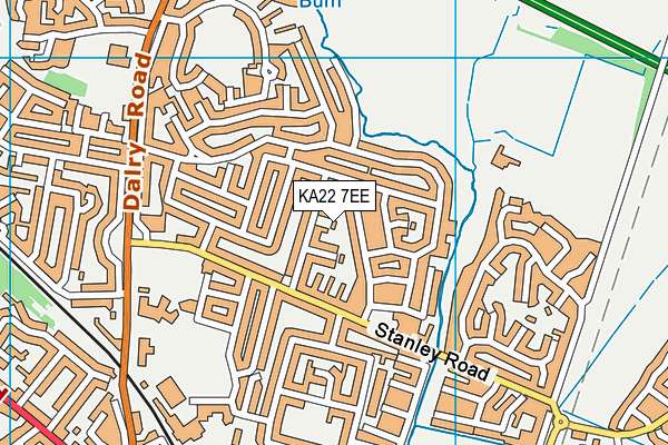 KA22 7EE map - OS VectorMap District (Ordnance Survey)