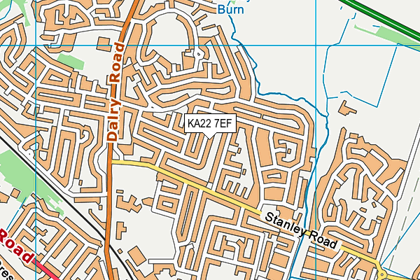 KA22 7EF map - OS VectorMap District (Ordnance Survey)