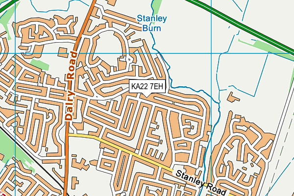 KA22 7EH map - OS VectorMap District (Ordnance Survey)