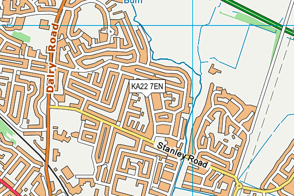 KA22 7EN map - OS VectorMap District (Ordnance Survey)