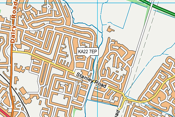 KA22 7EP map - OS VectorMap District (Ordnance Survey)