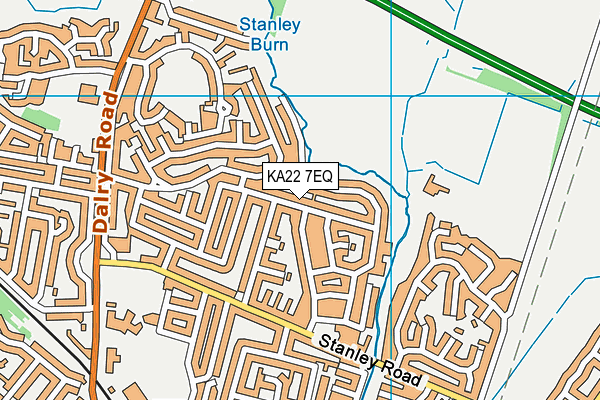 KA22 7EQ map - OS VectorMap District (Ordnance Survey)