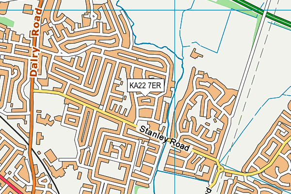 KA22 7ER map - OS VectorMap District (Ordnance Survey)