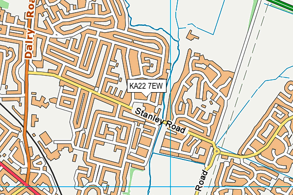 KA22 7EW map - OS VectorMap District (Ordnance Survey)