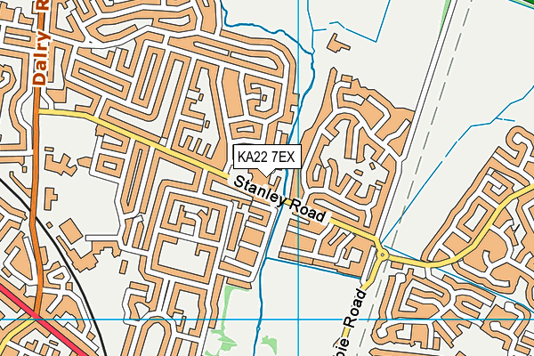 KA22 7EX map - OS VectorMap District (Ordnance Survey)