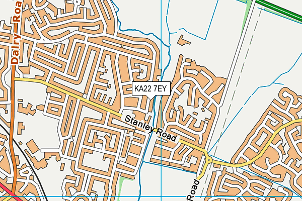 KA22 7EY map - OS VectorMap District (Ordnance Survey)