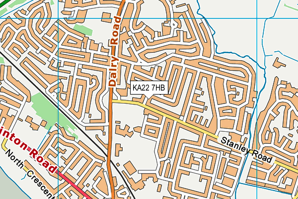KA22 7HB map - OS VectorMap District (Ordnance Survey)