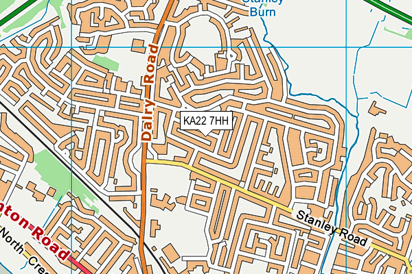 KA22 7HH map - OS VectorMap District (Ordnance Survey)