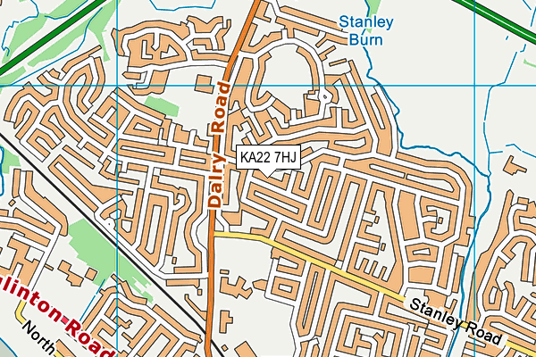 KA22 7HJ map - OS VectorMap District (Ordnance Survey)
