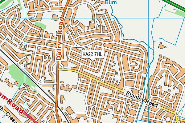 KA22 7HL map - OS VectorMap District (Ordnance Survey)