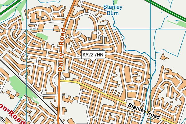 KA22 7HN map - OS VectorMap District (Ordnance Survey)