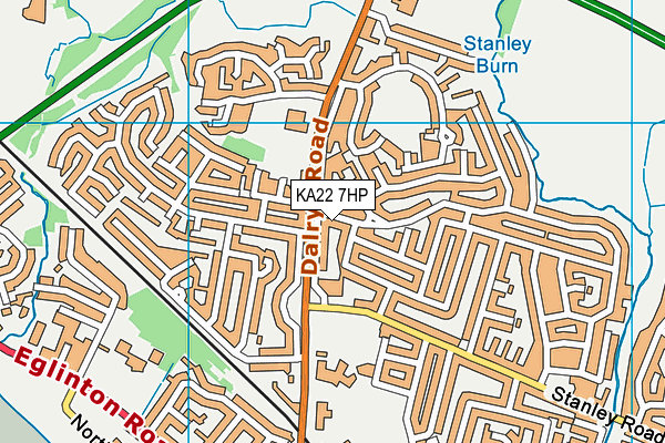 KA22 7HP map - OS VectorMap District (Ordnance Survey)