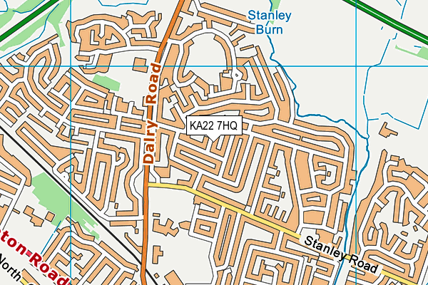 KA22 7HQ map - OS VectorMap District (Ordnance Survey)