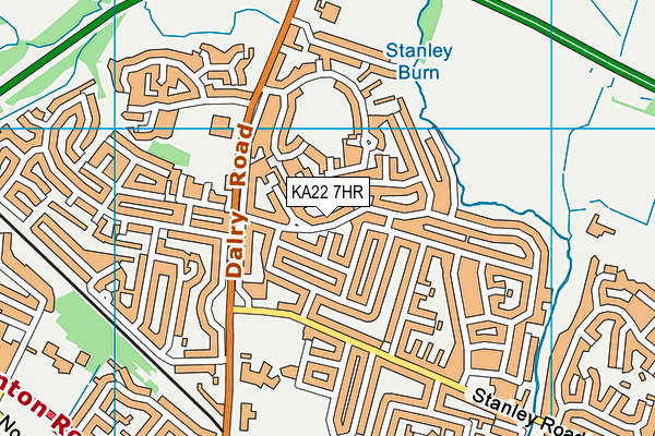 KA22 7HR map - OS VectorMap District (Ordnance Survey)