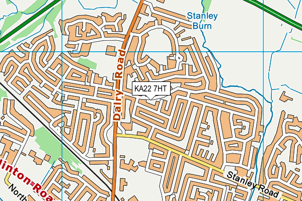 KA22 7HT map - OS VectorMap District (Ordnance Survey)