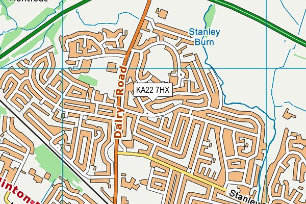 KA22 7HX map - OS VectorMap District (Ordnance Survey)