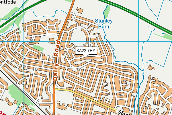 KA22 7HY map - OS VectorMap District (Ordnance Survey)