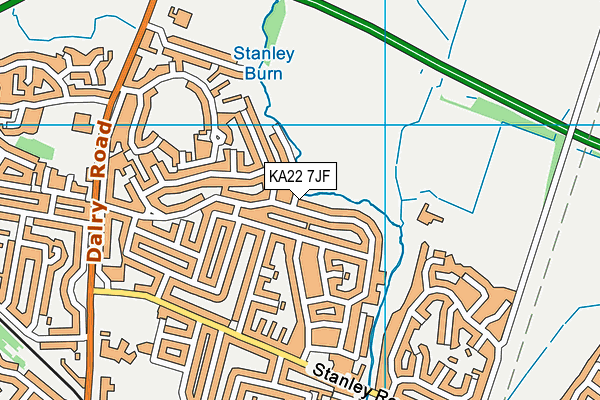 KA22 7JF map - OS VectorMap District (Ordnance Survey)