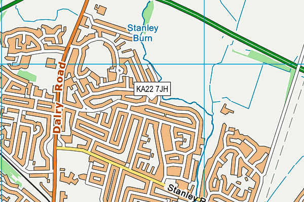 KA22 7JH map - OS VectorMap District (Ordnance Survey)