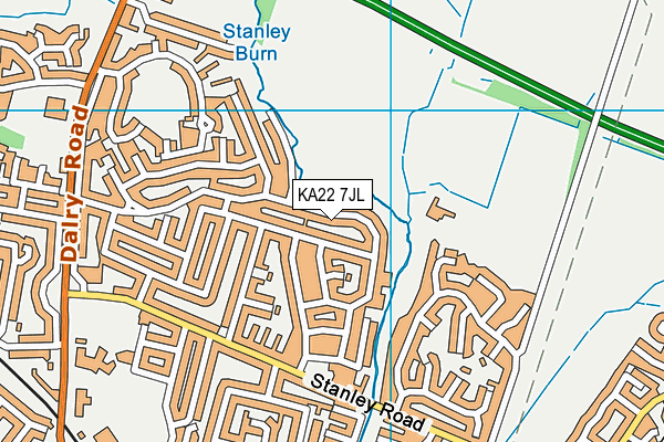 KA22 7JL map - OS VectorMap District (Ordnance Survey)