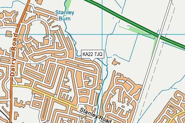 KA22 7JQ map - OS VectorMap District (Ordnance Survey)