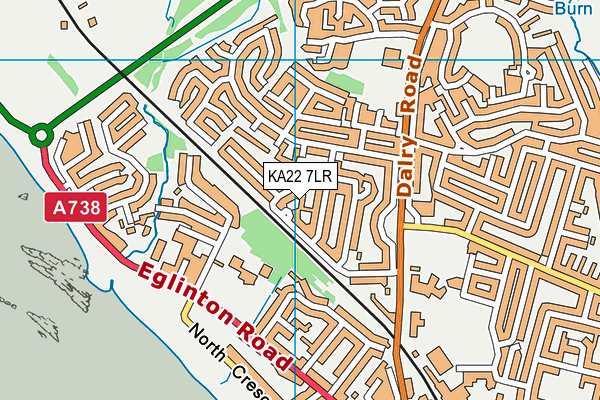 KA22 7LR map - OS VectorMap District (Ordnance Survey)