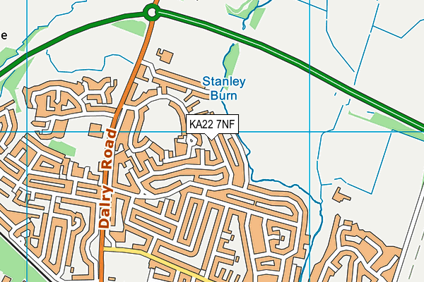 KA22 7NF map - OS VectorMap District (Ordnance Survey)