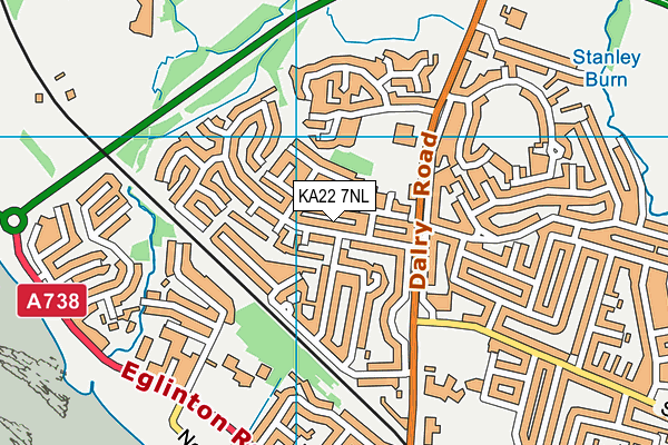 KA22 7NL map - OS VectorMap District (Ordnance Survey)