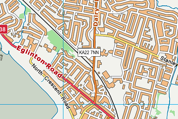 KA22 7NN map - OS VectorMap District (Ordnance Survey)