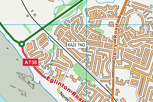 KA22 7NQ map - OS VectorMap District (Ordnance Survey)