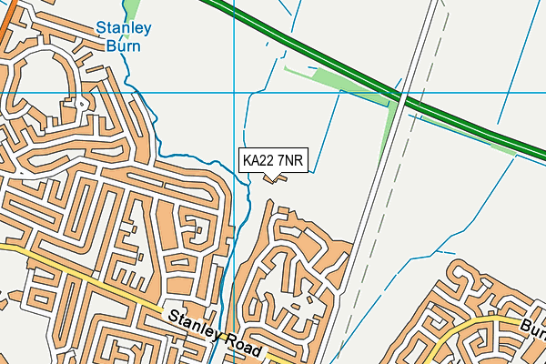 KA22 7NR map - OS VectorMap District (Ordnance Survey)