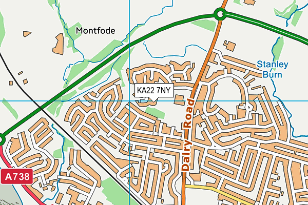 KA22 7NY map - OS VectorMap District (Ordnance Survey)